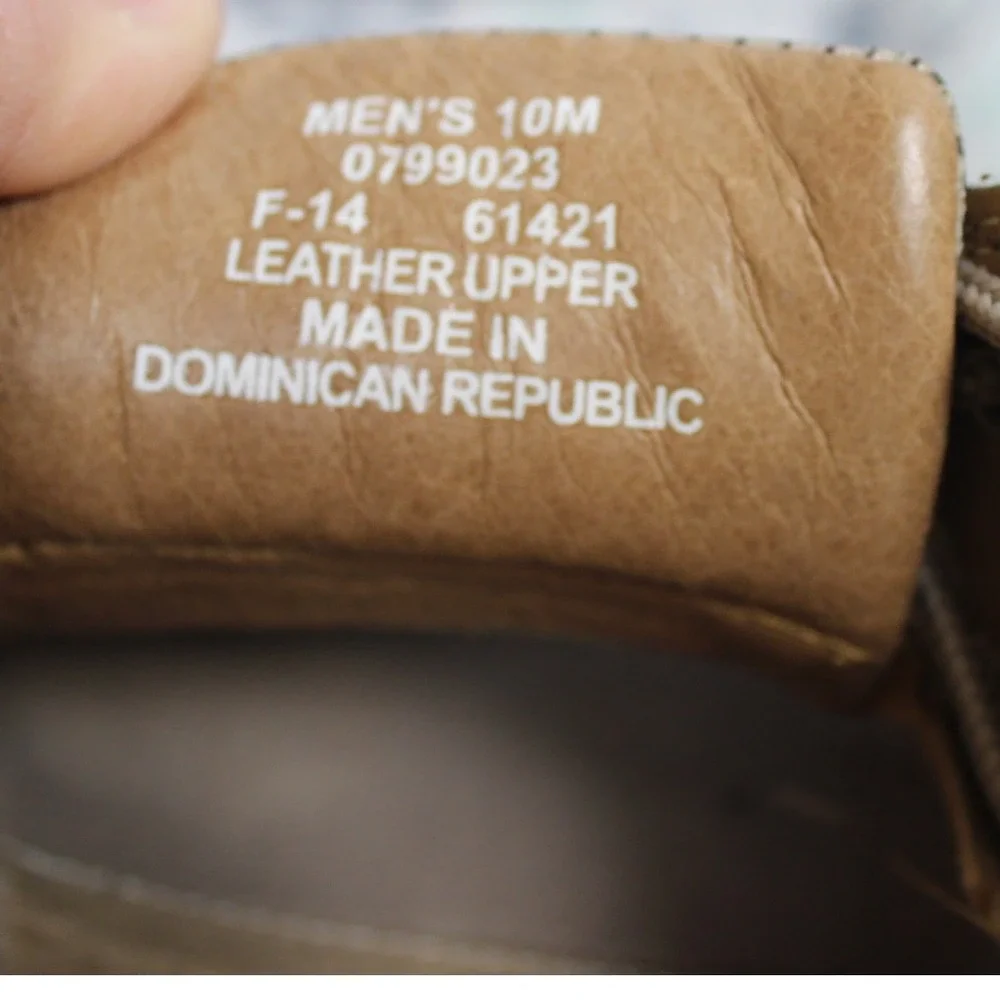Sperry Top Sider Mens‎ 10M Tan Leather Lace Up Boat Shoes
